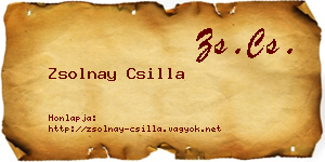 Zsolnay Csilla névjegykártya