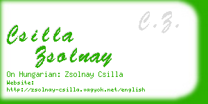 csilla zsolnay business card